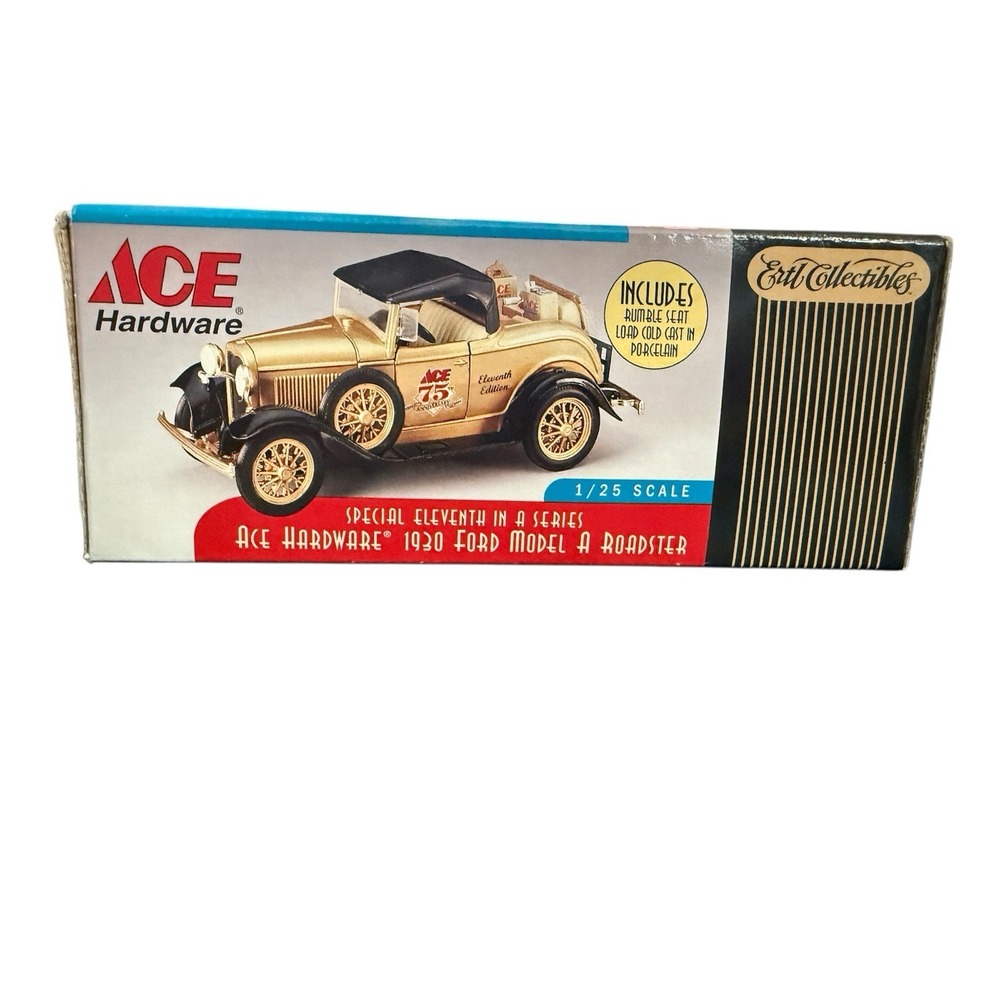 Ace Hardware 1930 Ford Model A Roadster Ertl 1:25 Diecast 75th Anniversary 19021